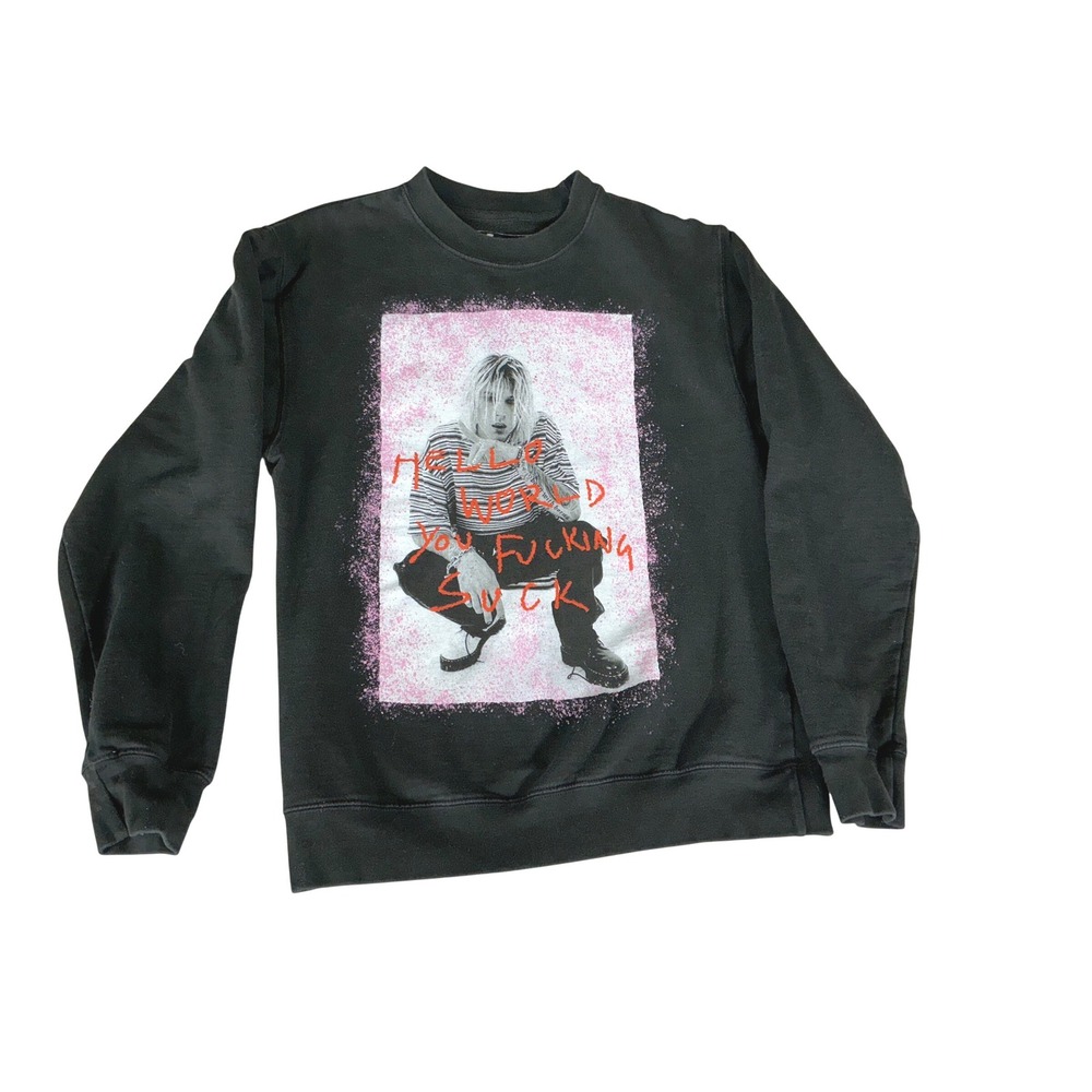 Machine Gun Kelly MGK Tickets My Downfall Tour 2021 Crewneck Sweatshirt Black M